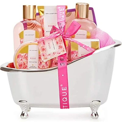Abbildung von SPA LUXETIQUE Wellness Set für Frauen 8tlg Rosenduft Bade Geschenkset Frauen, Geburtstagsgeschenk Beauty mit Deko Badewanne, Weihnachtsgeschenke, Muttertagsgeschenk, Geschenke