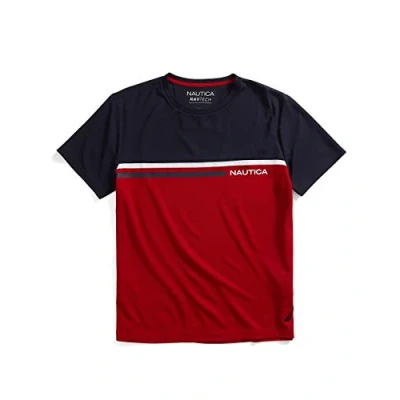 Abbildung von Nautica Herren Men&#039;s Navtech Colorblock Tee T Shirt, Nautisches Rot, Groß