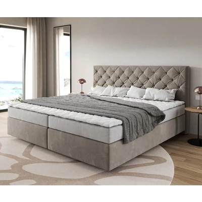 Abbildung von Boxspringbett Dream Great Mikrofaser Beige 200x200 cm Bonell Matratze PU Topper