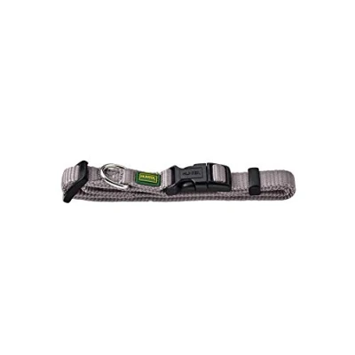 Abbildung von HUNTER VARIO BASIC Hundehalsung, Hundehalsband, robust, geschmeidig, Klickverschluss, M/1,5, grau