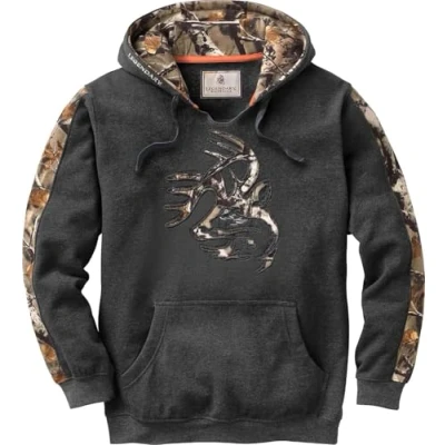 Abbildung von Legendary Whitetails, Herren, Kapuzenpullover, Charcoal Heather, Small