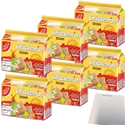 Abbildung von Gut&amp;Günstig Knäckebrot Sesam 6er Pack (6x250g Packung) + usy Block