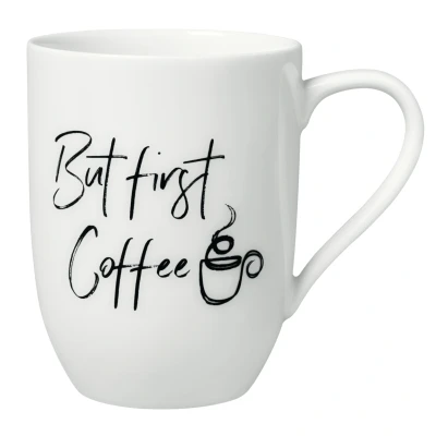 Abbildung von Villeroy &amp; Boch Statement Becher m. Henkel But first Coffee 280ml