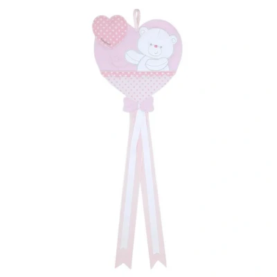 Abbildung von Geburtsbogen Andy &amp; Helen Pink Heart Teddybär