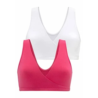 Abbildung von Lascana Nursing BRA 2 PACK Triangel BH, Damen, Größe: 36, Pink + weiß