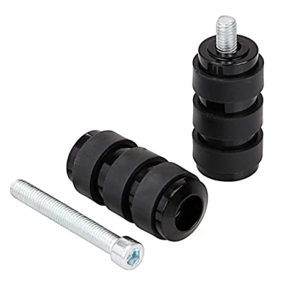 Abbildung von Bid4ze 2 x schwarze Fersen /Zehen Schalthebel aus Billet Aluminium Gummi für Harley Sportster Dyna Touring Softail