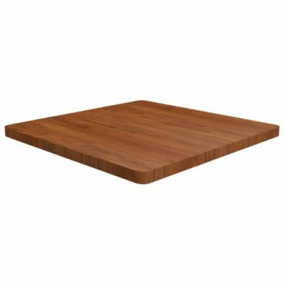 Abbildung von vidaXL Tischplatte Quadratisch Massivholzplatte Eichenplatte Holzplatte Platte Ersatztischplatte Dunkelbraun 80x80x4cm Behandelte Eiche
