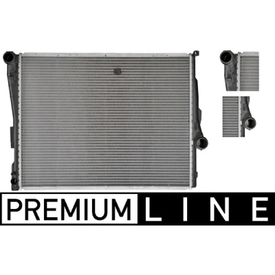 Abbildung von MAHLE ORIGINAL CR 456 000P Kühler, Motorkühlung für Fahrzeuge ohne Klimaanlage 580 445 32 Kühlrippen gelötet BMW: 3 Limousine, Coupe, Cabrio