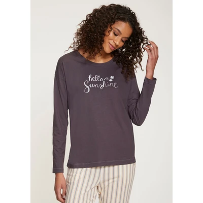 Abbildung von Vivance Nachtwäsche Shirt, Damen, Größe: 36/38, Dunkel anthrazit