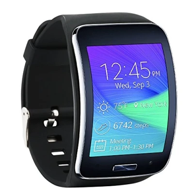 Abbildung von Fit Power Ersatzarmband für Samsung Galaxy Gear S R750 Smart Watch, verstellbare Größe, kabellos, Smartwatch, Zubehör, Band, Gurt, mit sicherem Verschluss, Pack of 4D