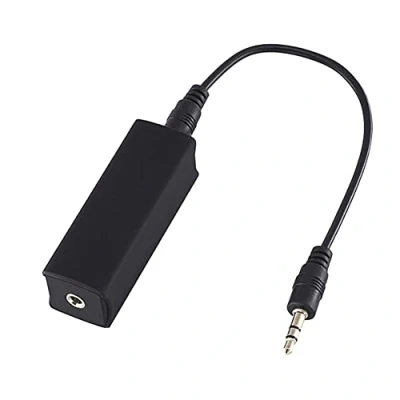 Abbildung von Bolwins C35CS Entstörfilter Audiofilter mit 3,5 mm Kabel, Multimedia Lautsprecher Noise Filter &amp; Audio Isolator für Auto und Haus