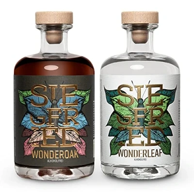Abbildung von Siegfried Wonderleaf und Wonderoak Set Alkoholfrei Von den Machern des weltweit prämierten Gin Vegan Zuckerfrei Natürliche Destillate 2 x 500ML