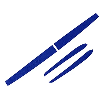 Abbildung von Alfanxi Armaturenbrett Abdeckung und innere Vordertürverkleidung für Armlehnen, Alcantara ABS Material, kompatibel mit Tesla Modell Y/3 (6408blau)