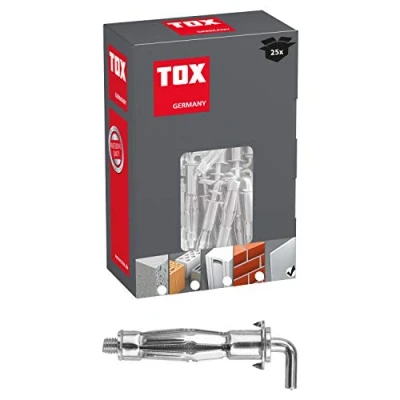 Abbildung von TOX Metall Hakendübel Pirat Skippi M6 x 65 mm verzinkt, für Befestigungen in Gipskartonplatten, 25 Stück, 035101691