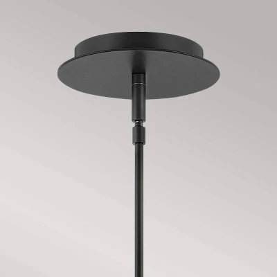 Abbildung von Hinkley HK DAX MP BK Hängeleuchte LED 1x8W 3000K Stahl schwarz H:20.3 102.2cm Ø12.7cm dimmbar höhenverstellbar