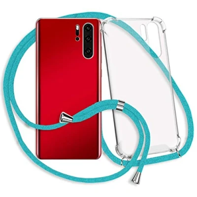 Abbildung von mtb more energy® Handykette kompatibel mit Huawei P9 lite (VNS L21, L31 / 5.2&#039;&#039;) türkis Smartphone Hülle zum Umhängen Anti Shock Strong TPU Case
