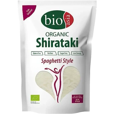 Abbildung von Bioasia Bio Shirataki Spaghetti Nudeln aus Konjakmehl Mit niedrigem Kaloriengehalt Zucker , fett und glutenfrei (1 x 270 g)
