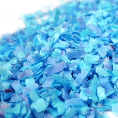 Abbildung von Streuselheld Schnippel Mix Blau 10g Esspapier Flocken Streusel zum Dekorieren und Verzieren von Gebäck aller Art wie Torten Kuchen Keksen Zuckerstreusel