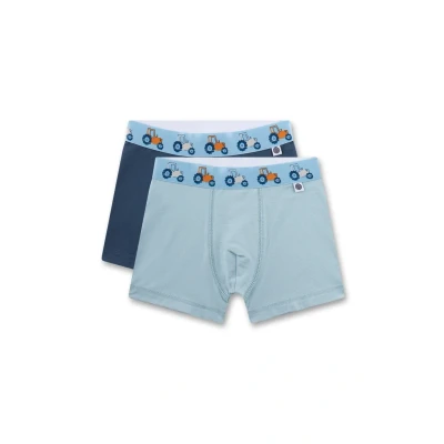Abbildung von Sanetta Jungen Hipshorts (Doppelpack) blau Traktor Hochwertige und nachhaltige Unterhose für aus Baumwoll Mix. 116