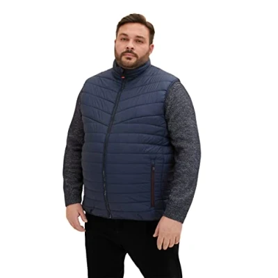 Abbildung von TOM TAILOR Herren Plussize Weste 1035818, 10668 Sky Captain Blue, XXL