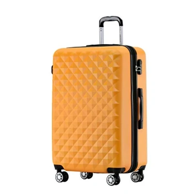 Abbildung von BEIBYE Zwillingsrollen 2066 Hartschale Trolley Koffer Reisekoffer Gepäck M L XL Set (Orangen, XL)