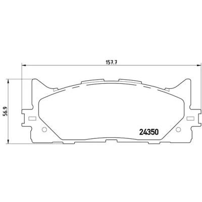 Abbildung von BREMBO P 83 117 Bremsbelagsatz exkl. Verschleißwarnkontakt mit Zubehör TOYOTA: Camry VI Limousine, VII V Limousine