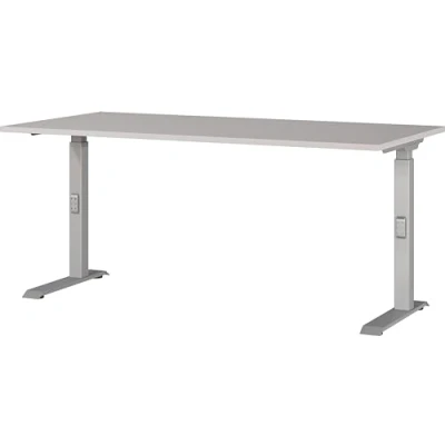 Abbildung von Germania Schreibtisch 7911 643, in Kaschmir/Silber, me. höheneinst., 160 x 91 80 cm (BxHxT)