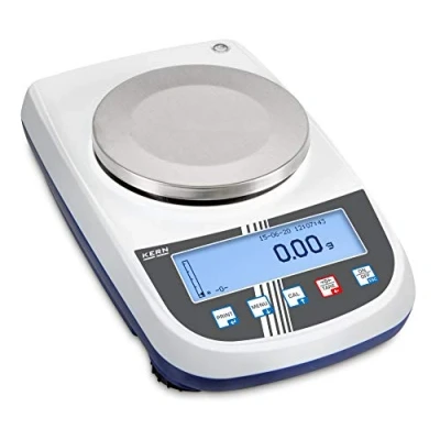 Abbildung von Kern PLS 6200 2A Präzisionsgewicht Wägebereich 6,2 kg Ablesegenauigkeit 0,01 g über Netzgerät Silber
