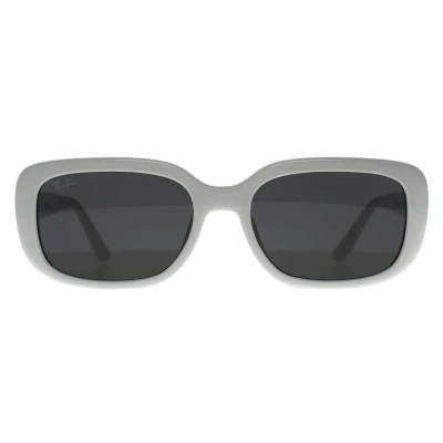 Abbildung von Ray Ban Unisex RB4421D 677287 Gläser SONNENBRILLEN Acetat Weiß Grau Pillow Normal