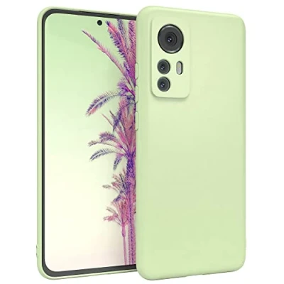 Abbildung von EAZY CASE Handyhülle Silikon mit Kameraschutz kompatibel Xiaomi 12 / 12X in Pastell Grün, Ultra dünn, Slimcover, Silikonhülle, Hülle, Softcase, Backcover