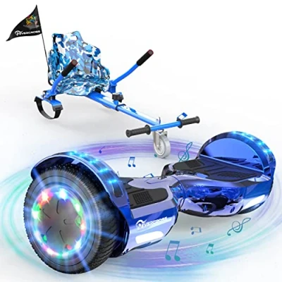 Abbildung von EVERCROSS 6,5&quot; Hoverboards mit Sitz, Self Balance Scooter Bluetooth &amp; LED, Hover Board Hoverkart 4Ah Batterie für Kinder Jügen Erwachsen