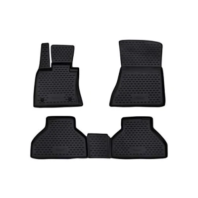 Abbildung von Element Gummimatten Set für BMW X5, Mk2 E70, 2006 2013 100% passgenaue Auto Fußmatten, robuste Universal Fußmatte Auto, Fussmatten Gummi,