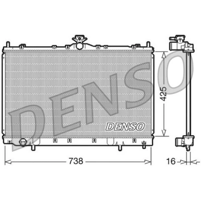 Abbildung von Kühler, Motorkühlung DENSO DRM45012