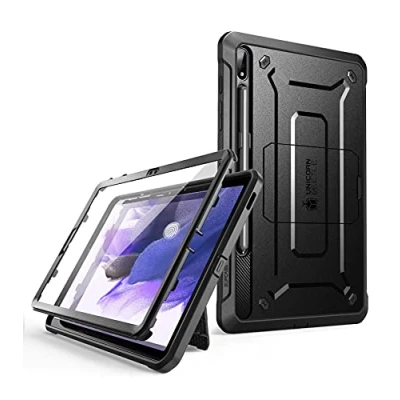 Abbildung von SUPCASE Hülle für Samsung Galaxy Tab S7 FE 12.4 Zoll 2021 Bumper Case 360 Grad Schutzhülle Robust Cover [Unicorn Beetle PRO] mit Displayschutz und S Pen Halter (SM T730 / SM T736B) (Schwarz)