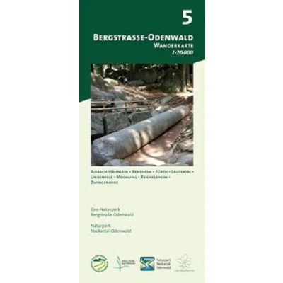 Abbildung von Blatt 5, Bergstraße Odenwald: Wanderkarte 1:20.000. Mit Alsbach Hähnlein, Bensheim, Fürth, Lautertal, Lindenfels, Modautal, Reichelsheim und ... Naturpark Neckartal Odenwald)