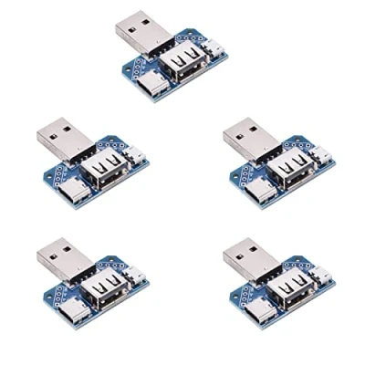 Abbildung von 5 PC Typ C 4P 2,54 mm USB Adapter, Stecker auf Buchse DIP Adapter Breakout Board Micro Connector Converter