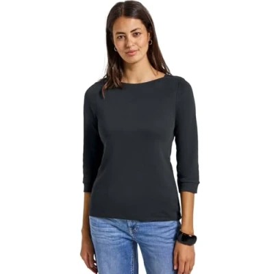 Abbildung von Street One Shirt mit U Boot Ausschnitt Black 44