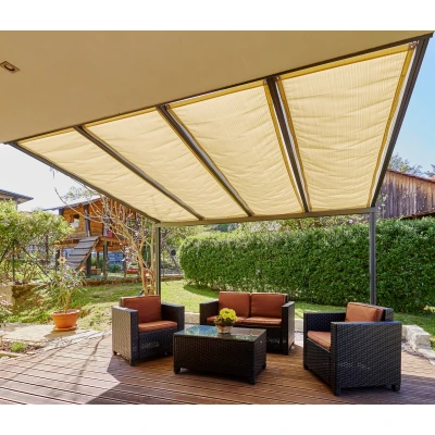 Abbildung von GUTTA Seilspannsonnensegel &quot;Sandstone&quot;, BxT: 94,5x290 cm