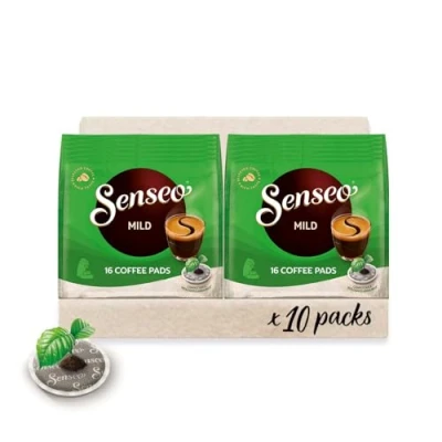 Abbildung von Senseo® Pads Mild Milder Kaffee RA zertifiziert 10 Packungen x 16 Kaffeepads