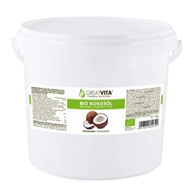 Abbildung von GreatVita Bio Kokosöl, Geschmacksneutral (desodoriert), 1er Pack (1 x 5000 ml)