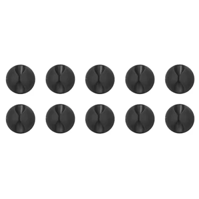Abbildung von Lifeswonderful 10er Pack Selbstklebende Ladegerät USB Kabel Cliphalter für den Schreibtisch Schwarz