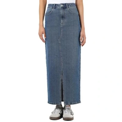 Abbildung von Noisy May Nmkath NW SLIT LONG NOOS Alinienrock, Damen, Größe: Small, Medium blue denim