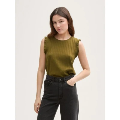 Abbildung von TOM Tailor Denim Top, Damen, Größe: Medium, Warm moss green