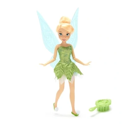 Abbildung von Disney Store Official Peter Pan Tinkerbell Klassische Puppe 25 cm/10&quot; Voll bewegliche Feen im eleganten Outfit Mit detaillierten Flügeln Spielzeughaarbürste Ab 3 Jahren