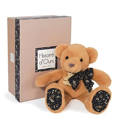 Abbildung von Histoire d&#039;ours Plüschbär Kuschelfreunde Geschenkbox Hellbraun 25 cm Geschenkidee zur Geburt und zum Geburtstag Mädchen Jungen HO3123
