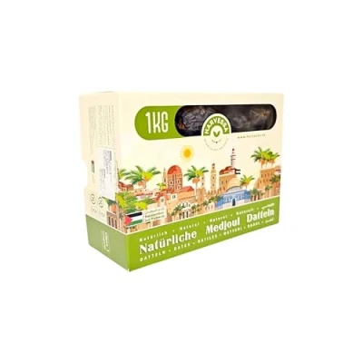 Abbildung von Medjool Premium Large Datteln 1KG aus Palästina Medjoul Königsdatteln für Genuss und Energie Natürlich getrocknet &amp; Naturbelassen Vegetarisch Vegan Reich an Fruchtfleisch Mit Stein 2024