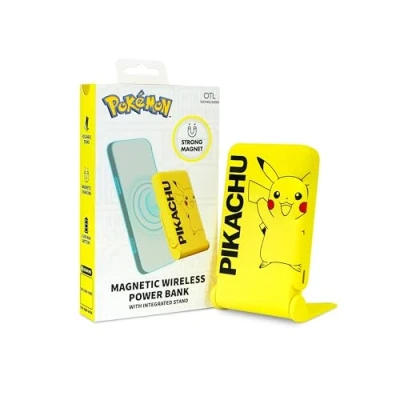 Abbildung von OTL Technologies PK1191 Pokemon Pikachu Magnetisches kabelloses Powerbank Ladegerät 5000 mAh mit integriertem Ständer