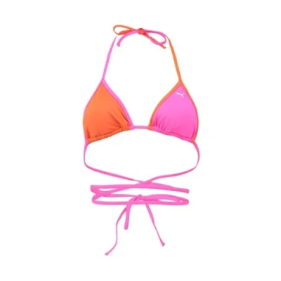 Abbildung von Puma SWIM Women WRAP Triangle Bikinitop, Damen, Größe: XS, Pink / chili