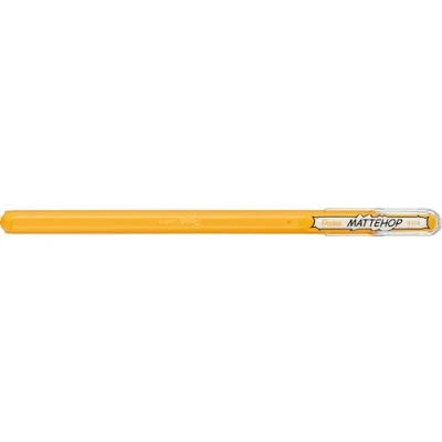 Abbildung von Pentel K110 VGX Mattehop Gel Tintenroller mit hochdeckender Tinte in mattem Finish, Modell Kappe, 1 Stück, gelb