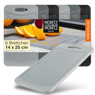 Abbildung von Moritz &amp; Schneidebrett Frühstücksbrettchen, Kunststoff, (6er Set, 6 St), 14x25cm